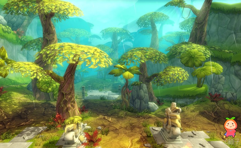 Hand Painted Jungle Pack 1.0 unity3d asset Unity3d插件模型下载