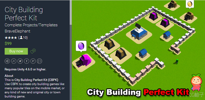 Requires Unity 4.6.0 or higher. About This is City Building Perfect Kit (CBPK) Use CBPK to create ci ...