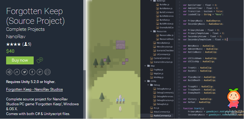 Requires Unity 5.2.0 or higher. Forgotten Keep - NanoRav Studios  Complete source project for NanoRa ...
