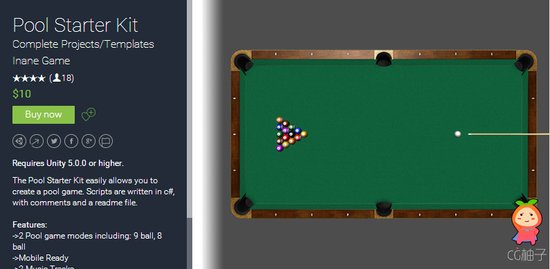 Requires Unity 5.0.0 or higher. The Pool Starter Kit easily allows you to create a pool game. Script ...