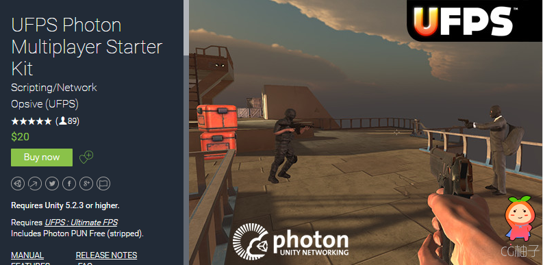 UFPS Photon Multiplayer Starter Kit 1.0 unity3d asset U3D插件下载 unity3d