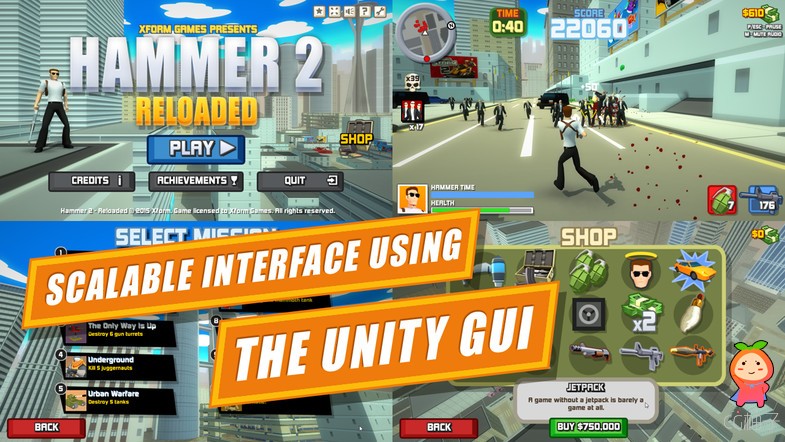 Full Game Kit - Hammer 2 u5 1.1.1 unity3d asset Unity3d下载 U3D插件