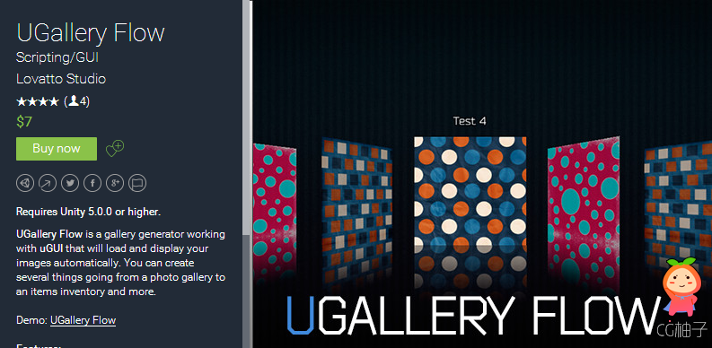Requires Unity 5.0.0 or higher. UGallery Flow is a gallery generator working with uGUI that will loa ...