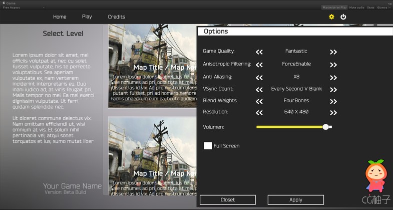 UMenu Pro 1.2.4 unity3d asset U3D插件资源 Unity3d下载