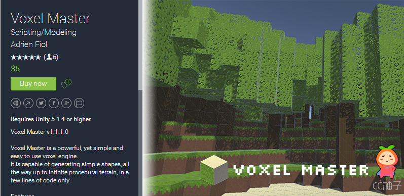 Requires Unity 5.1.4 or higher. Voxel Master v1.1.1.0  Voxel Master is a powerful, yet simple and ea ...