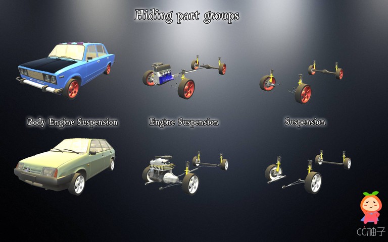 Keeree Car Constructor 1.1 unity3d asset U3d插件下载，Unity3d论坛资源