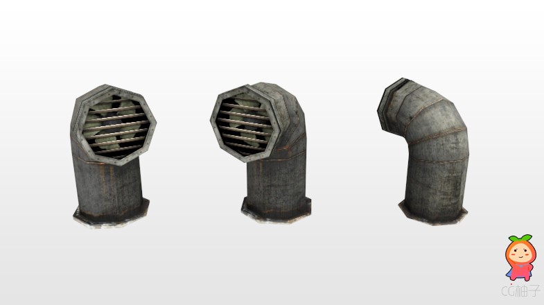 Sci-fi Ventilators  Animated  Low Poly 1.2 unity3d asset U3D模型资源，unity3d shader 官网素材 ... ...