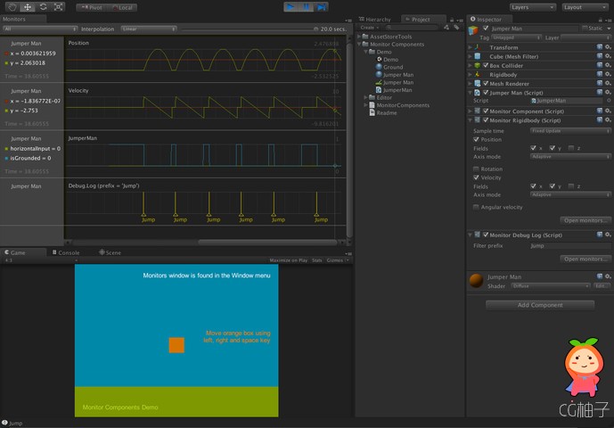 Monitor Components 1.01 unity3d asset Unity3d编辑器下载 Unity3d官网