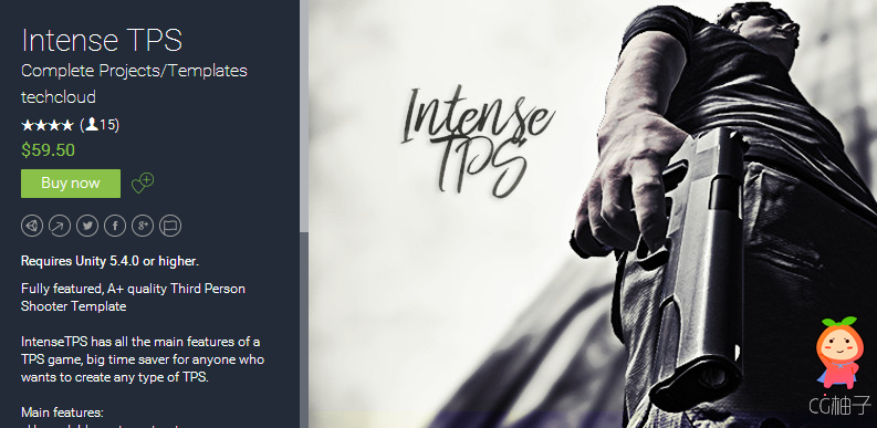 Intense TPS 1.1 unity3d asset Unity3d官网资源 U3D插件下载