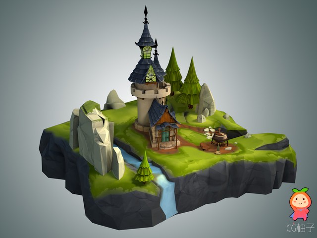 Stylized Castle Environment 1.0 unity3d asset U3D模型下载 Unity3d论坛素材