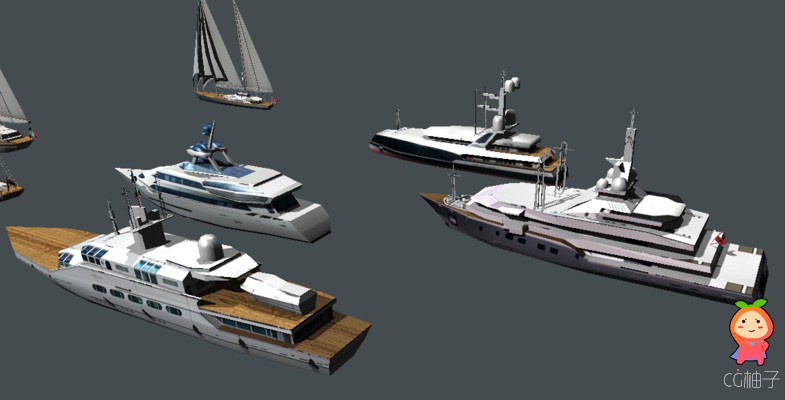 ShipYacht Collection #2 1.0 unity3d asset U3D模型下载 Unity官网