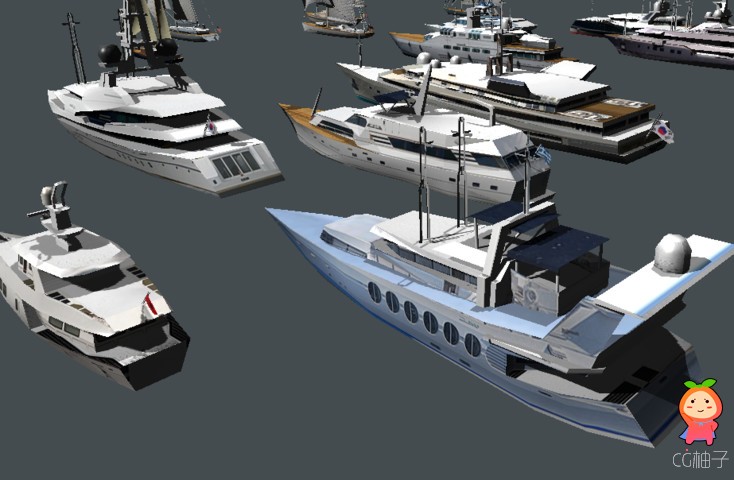 ShipYacht Collection #2 1.0 unity3d asset U3D模型下载 Unity官网