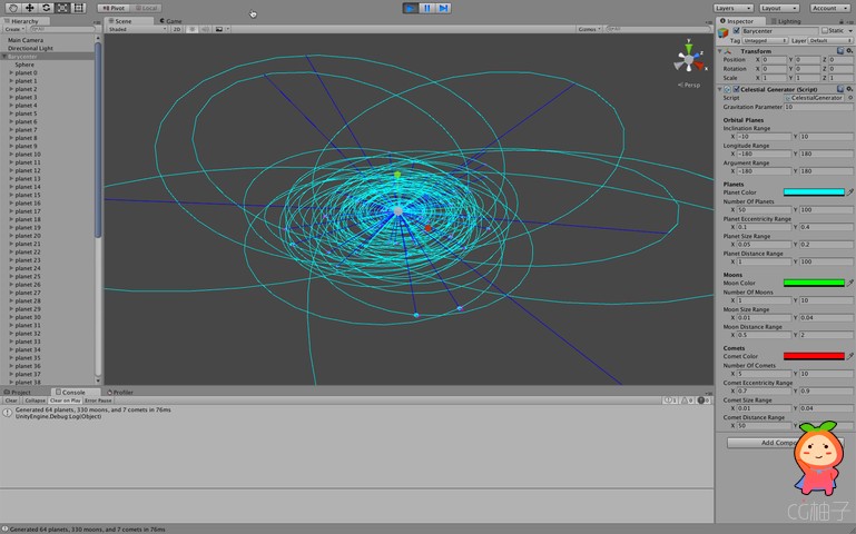 Celestial Mechanics Toolkit 1.1 unity3d asset Unity3d下载 U3D插件下载