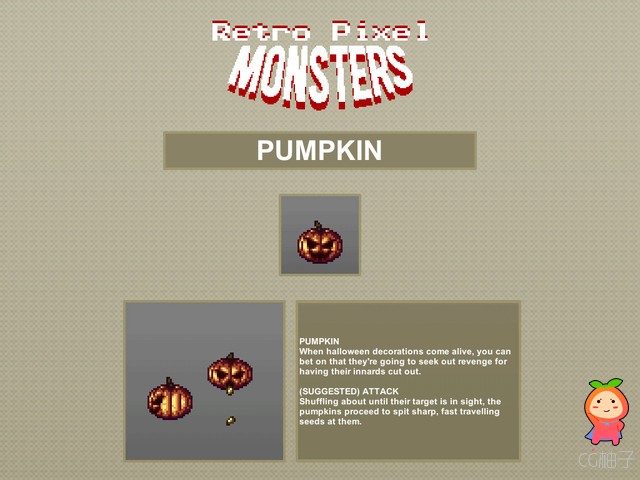 Retro Pixel Monsters 1.0 unity3d asset Unity3d下载 U3D官网资源