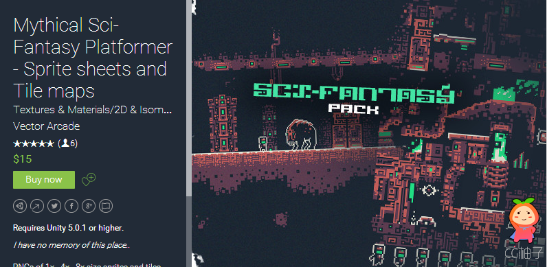 Mythical Sci-Fantasy Platformer - Sprite sheets and Tile maps 1.0 unity3d插件