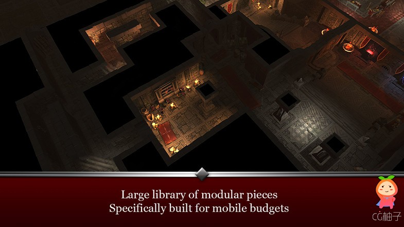 Modular Dungeon Mobile Tileset 1.0 unity3d asset U3D插件模型下载