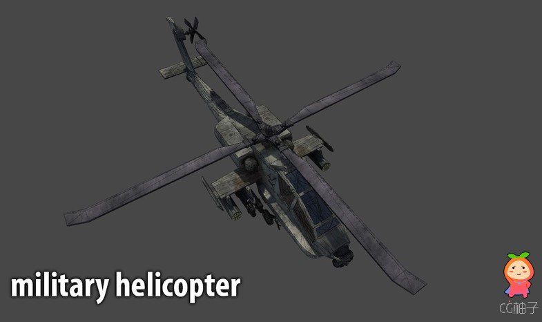 Military Helicopter 1.0 unity3d asset U3D插件模型下载 unitypackage插件