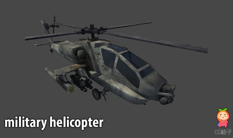 Military Helicopter 1.0 unity3d asset U3D插件模型下载 unitypackage插件