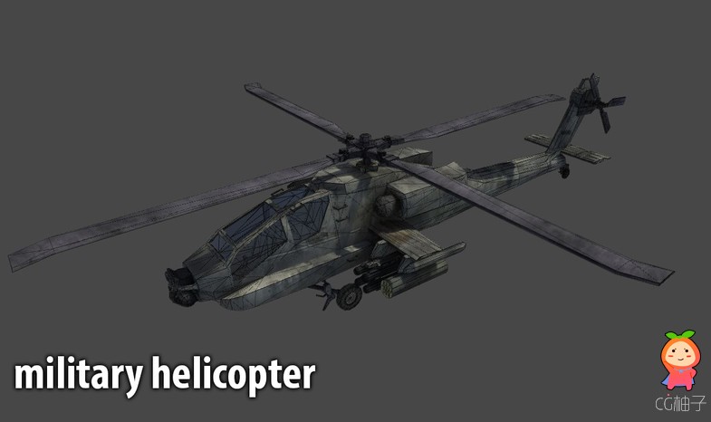 Military Helicopter 1.0 unity3d asset U3D插件模型下载 unitypackage插件