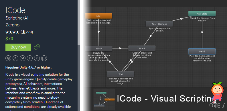 ICode 2.1.7 unity3d asset U3D插件下载，unity3dpackaeg插件下载