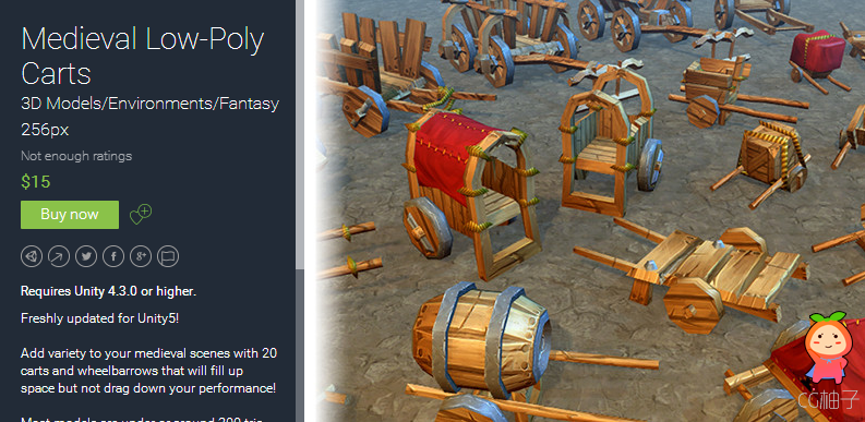 Requires Unity 4.3.0 or higher. Freshly updated for Unity5!  Add variety to your medieval scenes wit ...