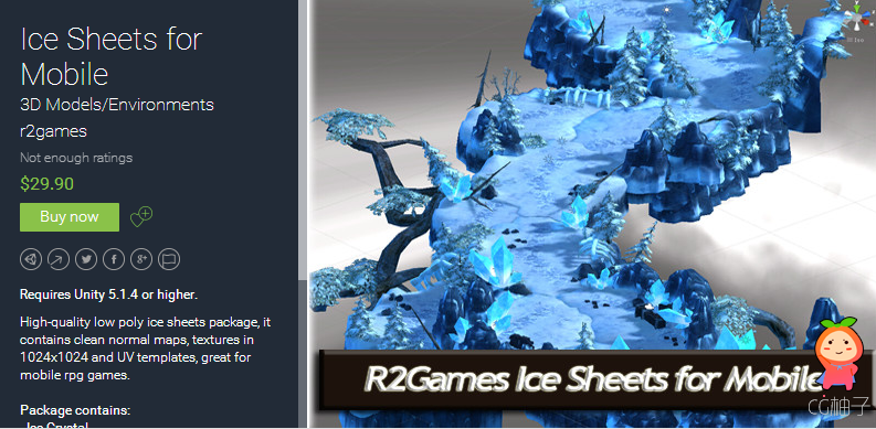 Ice Sheets for Mobile 1.0 unity3d asset U3D模型下载 Unity3d下载