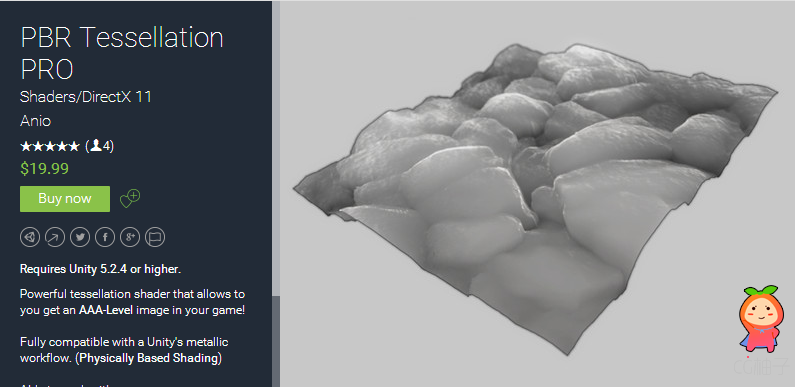 PBR Tessellation PRO 1.0 unity3d asset Unity3d下载 Unity官网资源