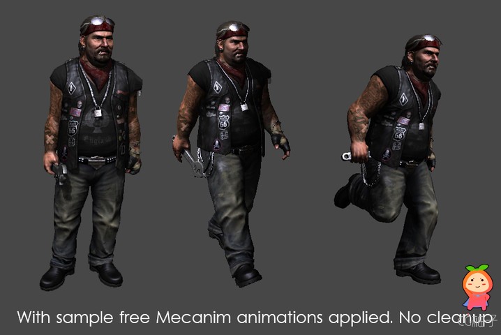 Biker Character 1.2 unity3d asset U3D插件模型下载 unity3dpackage下载