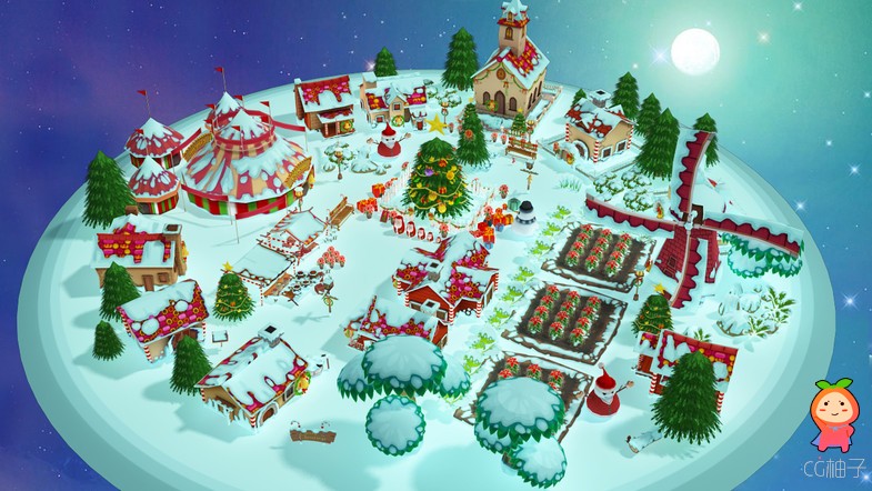 Cartoon Farm - Christmas Time 1.2 unity3d asset U3D插件模型 unity3d下载