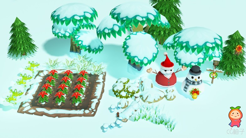 Cartoon Farm - Christmas Time 1.2 unity3d asset U3D插件模型 unity3d下载