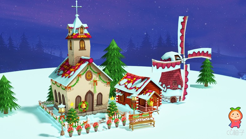 Cartoon Farm - Christmas Time 1.2 unity3d asset U3D插件模型 unity3d下载