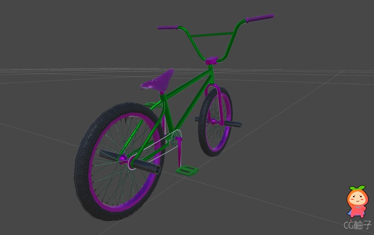 Customizable Color BMX Bicycle 1.0 unity3d asset U3D模型下载，unity3dpackaeg插件资源