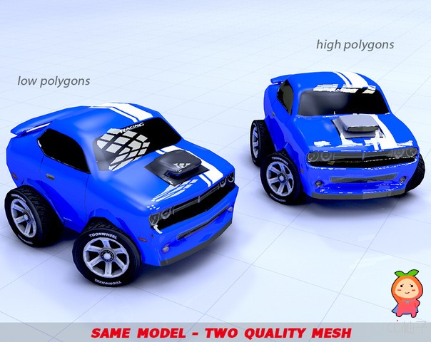 Toon Car Sport Challenge 1.0 unity3d asset Unity3d下载 unitypackaeg插件