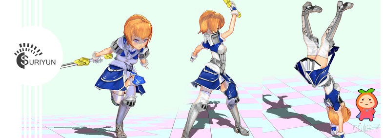 Fantasy 3D toon Andrea No.03 1.0 unity3d asset U3d插件模型下载 unity3d