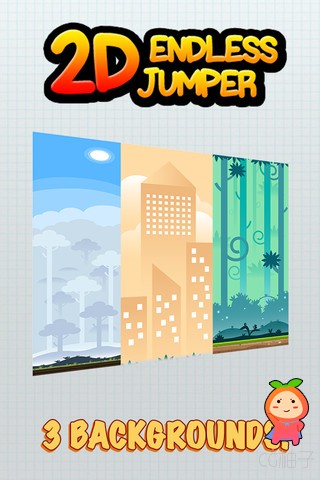 2D Endless Jumper Game Kit unity3d asset Unity3d下载 U3D插件资源