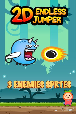 2D Endless Jumper Game Kit unity3d asset Unity3d下载 U3D插件资源