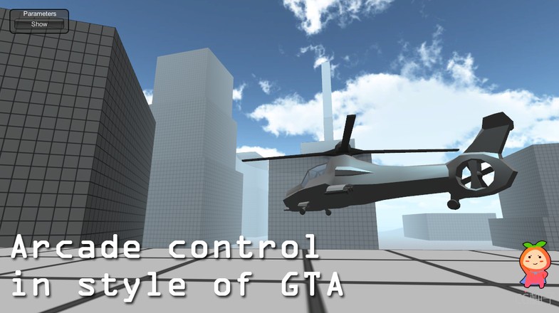 Helicopter controller 1.0.1 unity3d asset U3D插件模型下载 unity官网素材