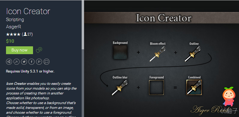 Requires Unity 5.3.1 or higher.  Icon Creator enables you to easily create icons from your models so ...