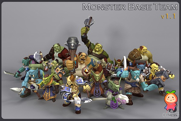 Monster BaseTeam 1.2 unity3d asset u3d插件资源 unitypackaeg下载