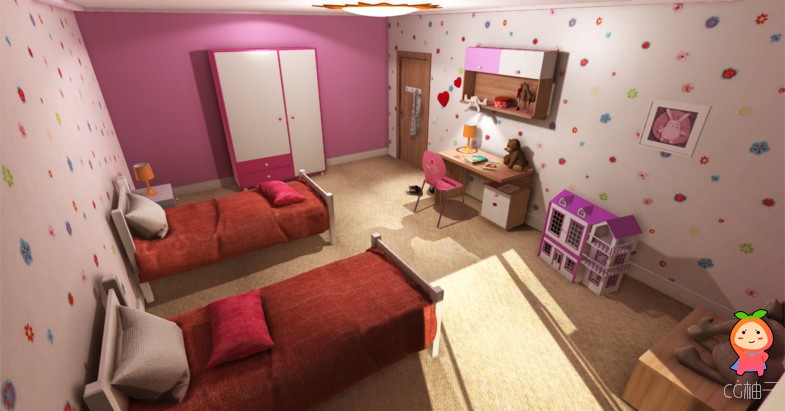 Litte Girls Room 1.0 unity3d asset U3D插件下载 unity论坛