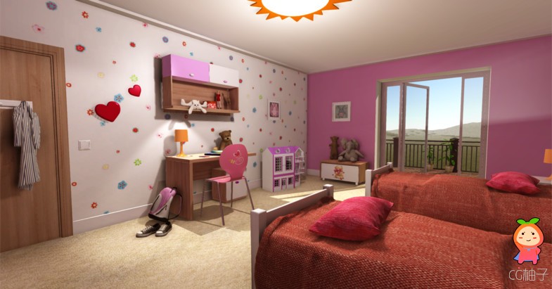 Litte Girls Room 1.0 unity3d asset U3D插件下载 unity论坛