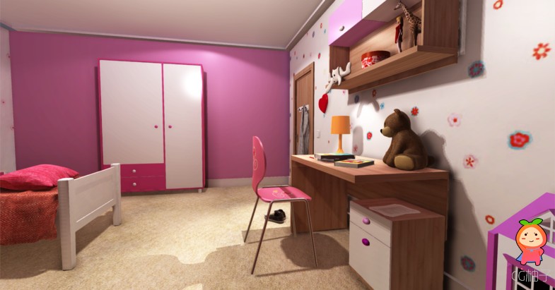 Litte Girls Room 1.0 unity3d asset U3D插件下载 unity论坛