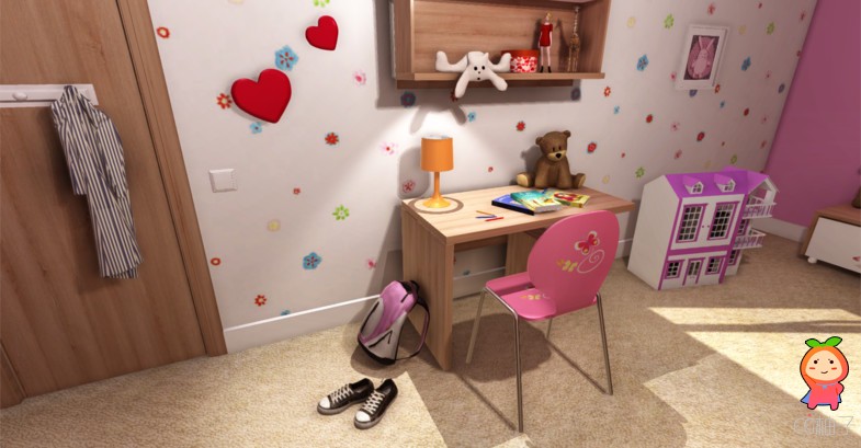 Litte Girls Room 1.0 unity3d asset U3D插件下载 unity论坛