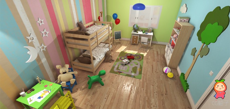 Kids Room 1.0 unity3d asset U3D插件模型下载 unity3d官网