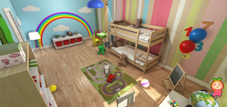 Kids Room 1.0 unity3d asset U3D插件模型下载 unity3d官网