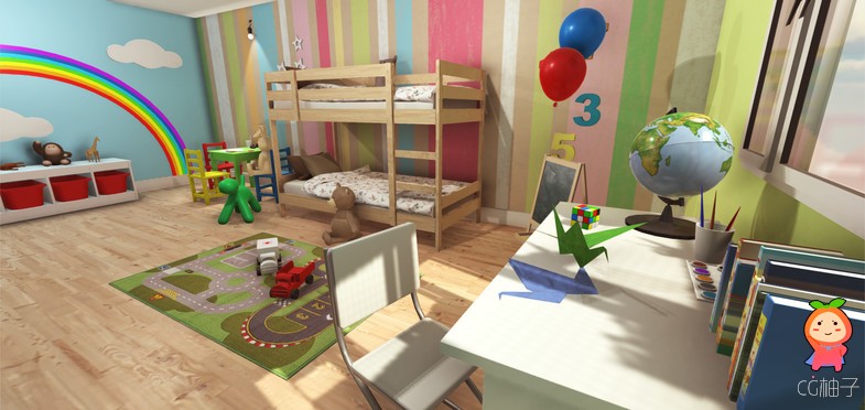 Kids Room 1.0 unity3d asset U3D插件模型下载 unity3d官网