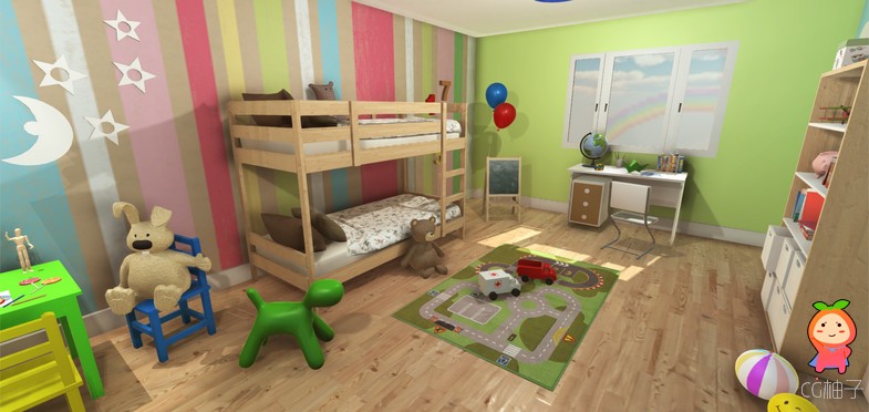 Kids Room 1.0 unity3d asset U3D插件模型下载 unity3d官网