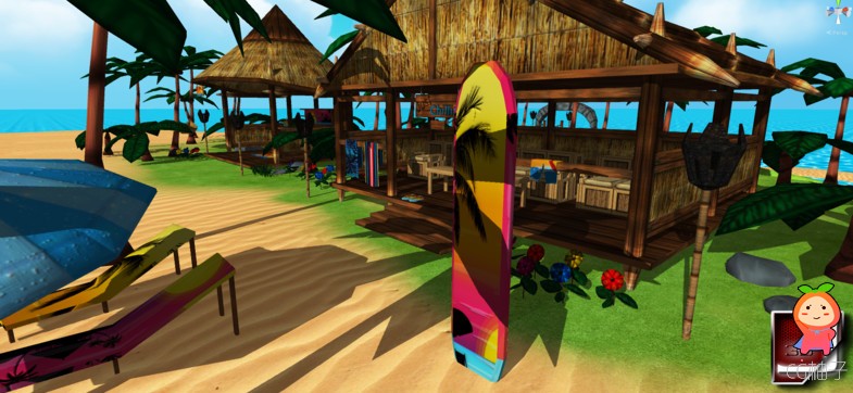 Just Chillin Tropical Toon 1.1 unity3d asset U3D插件模型下载 unity3d