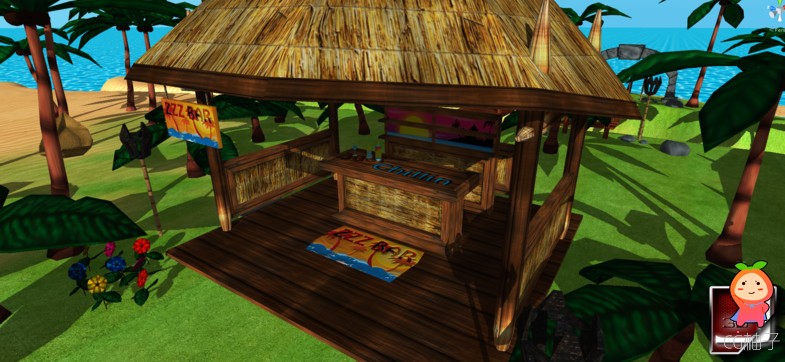 Just Chillin Tropical Toon 1.1 unity3d asset U3D插件模型下载 unity3d