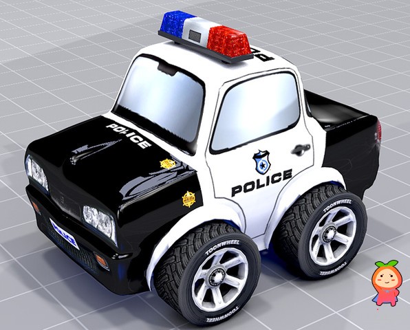 Police Car Toon 1.0 unity3d asset Unity3d下载 unity sha der